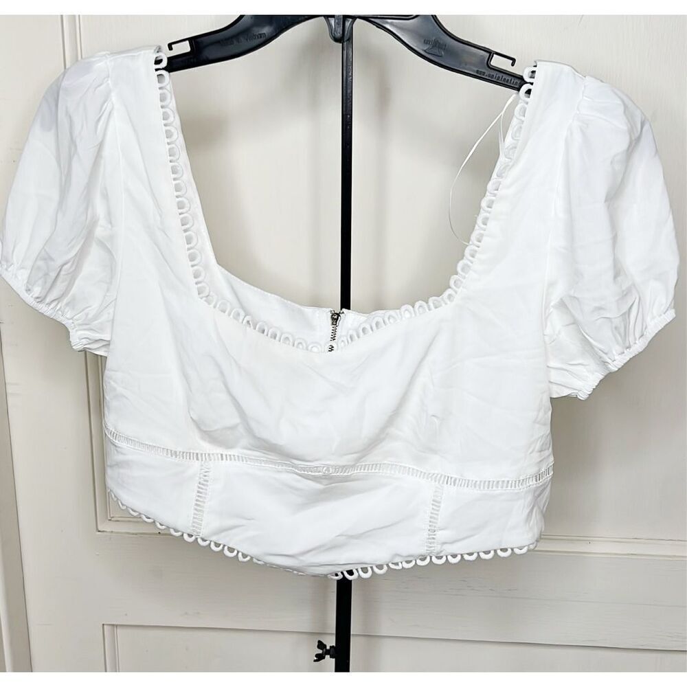 Princess Polly Corset Cropped Top White Size 6 Nwot